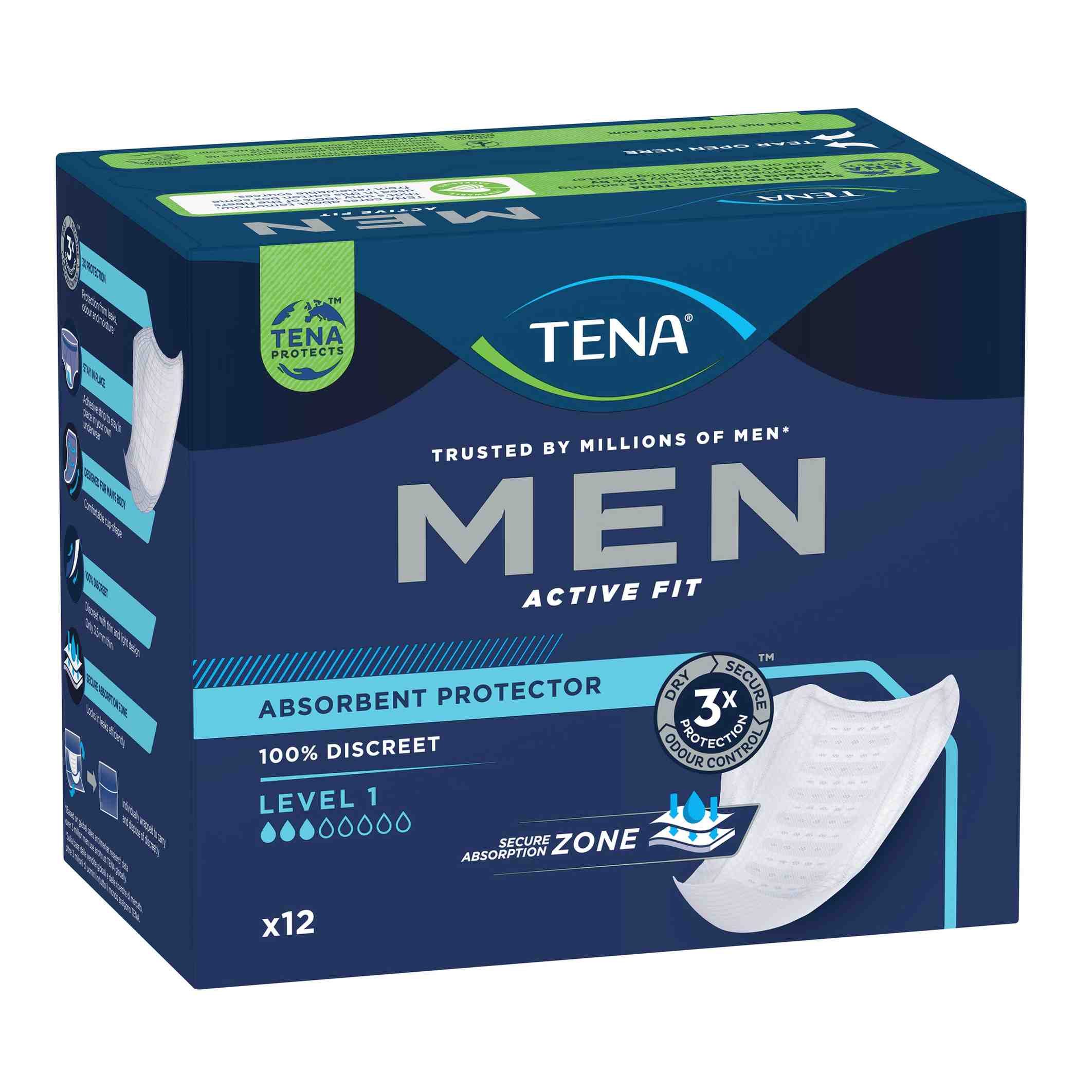 TENA MEN LVL 1 12PK