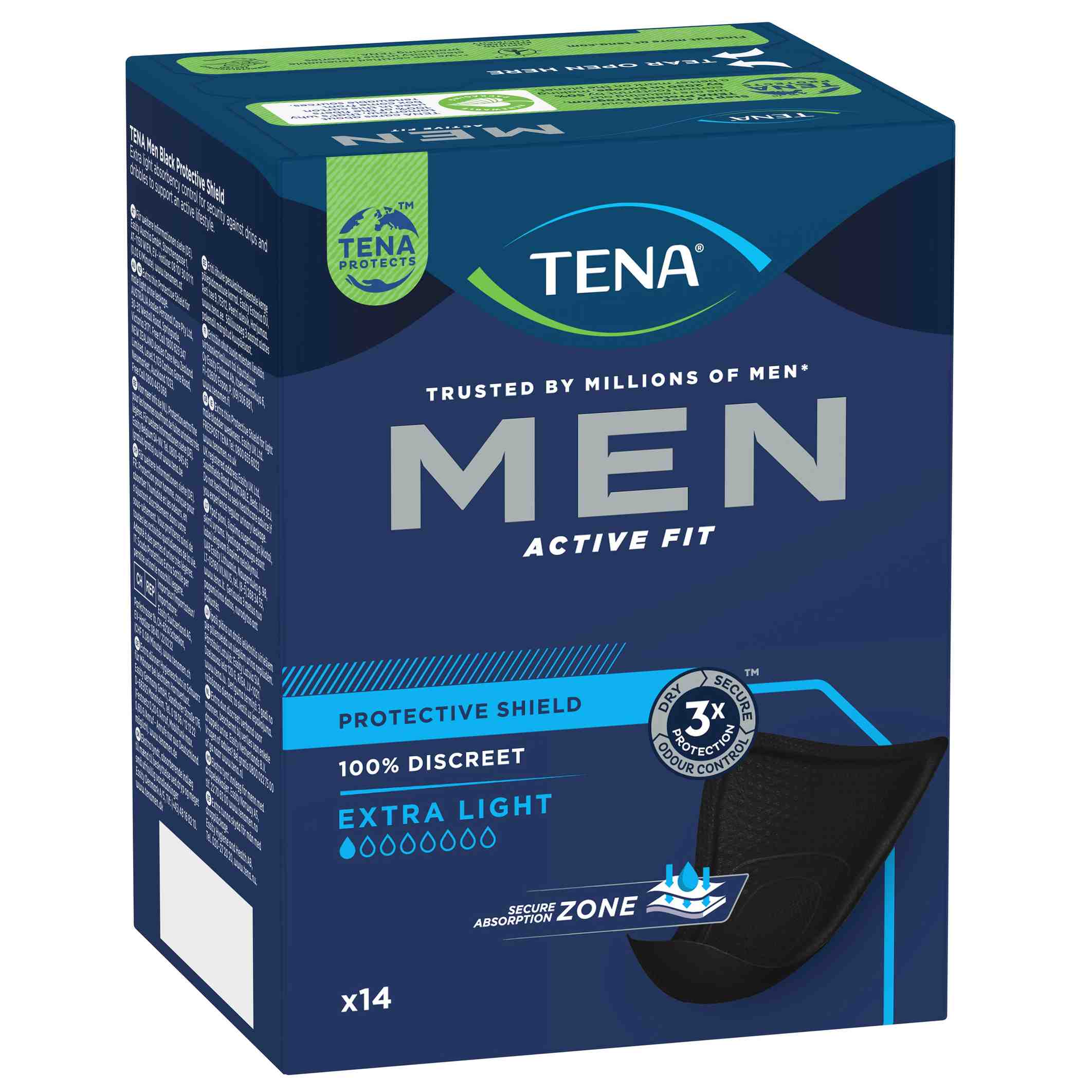 TENA MEN PROTECT SHLD 14PK
