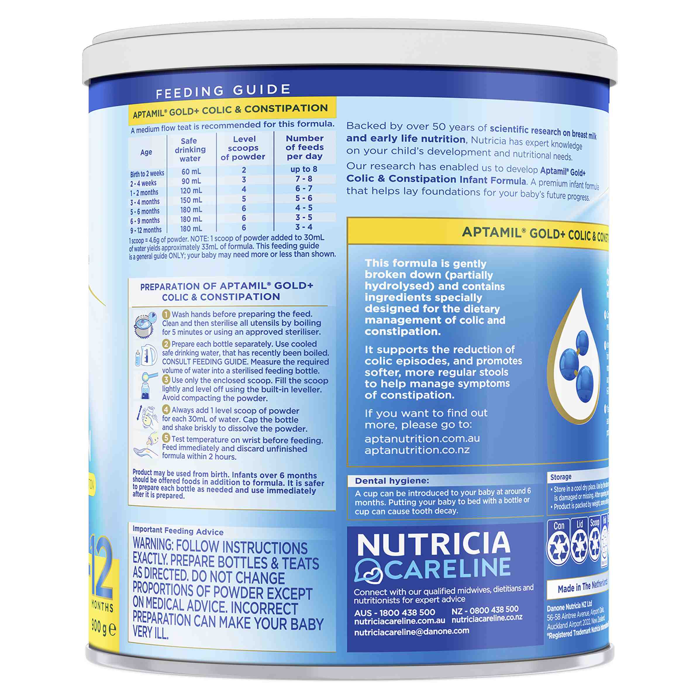 APTAMIL GOLD PLUS COLIC & CONSTIPATION 900G - Image 4