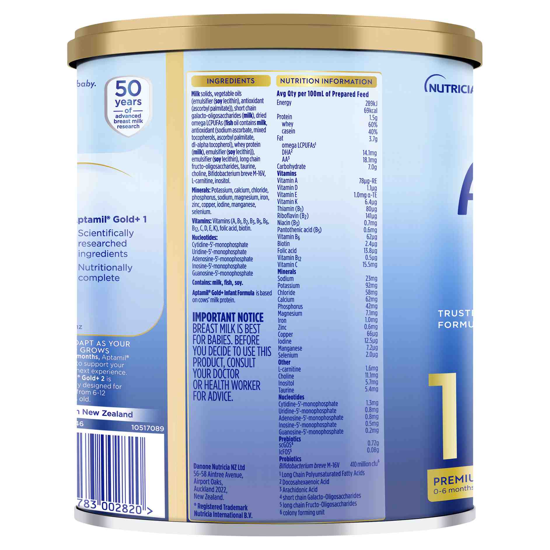 APTAMIL GOLD PLUS 1 INFANT 900G - Image 3