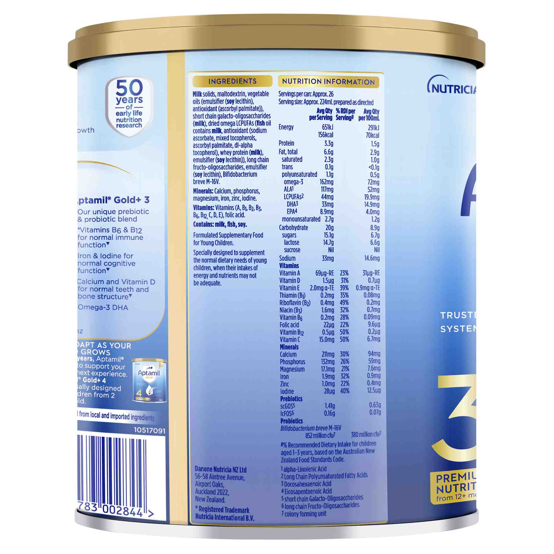 APTAMIL GOLD PLUS 3 TODDLER 900G - Image 3