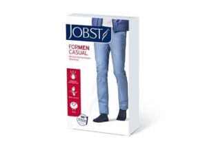 JOBST MENS KNEE HIGH LGE BLK 15-20MMHG